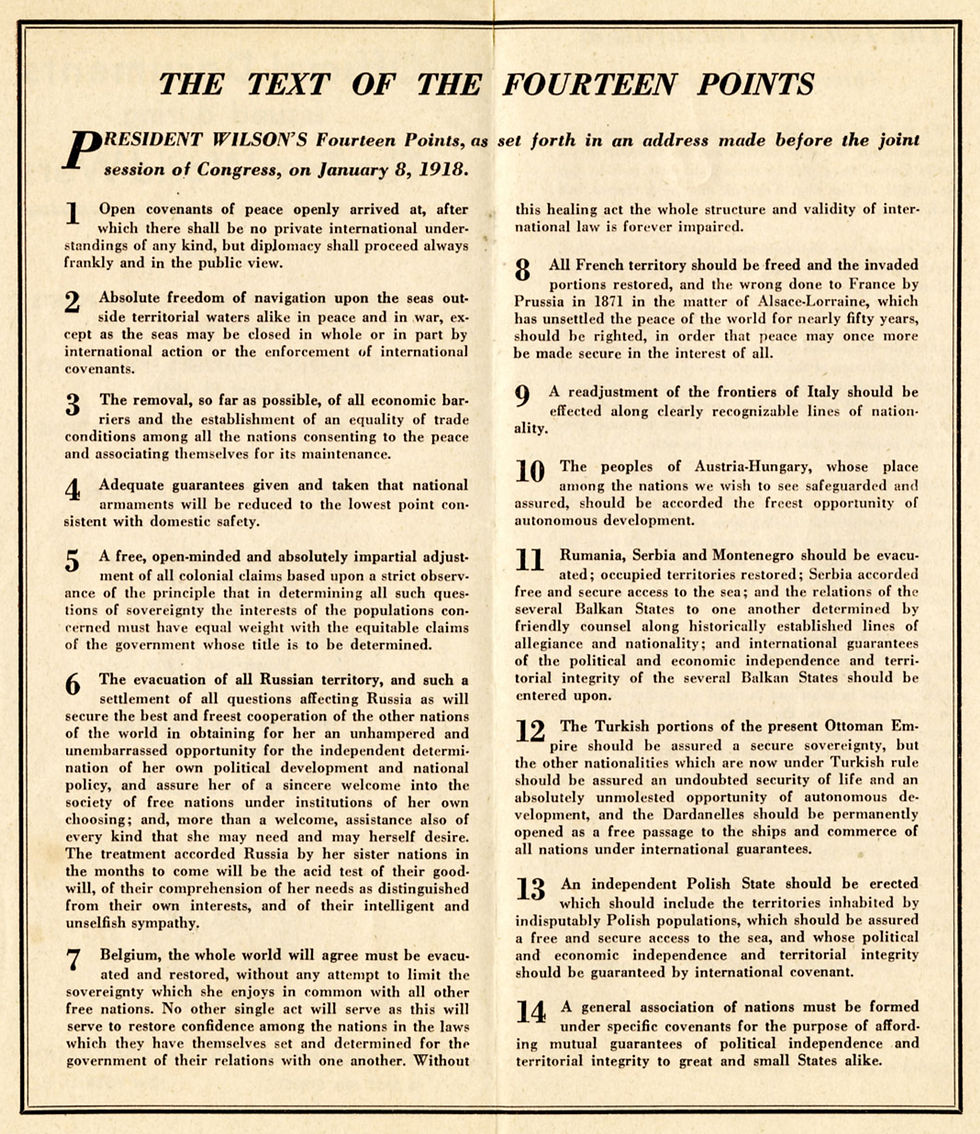 Woodrow Wilson's 14 Points