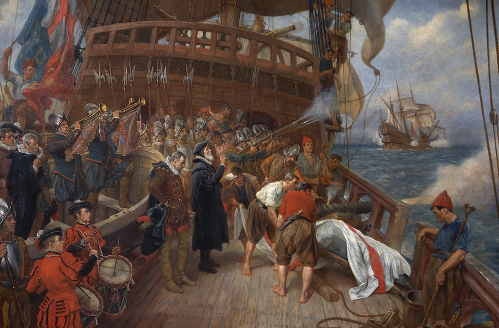 Burial of Drake off Panama - Thomas Davidson