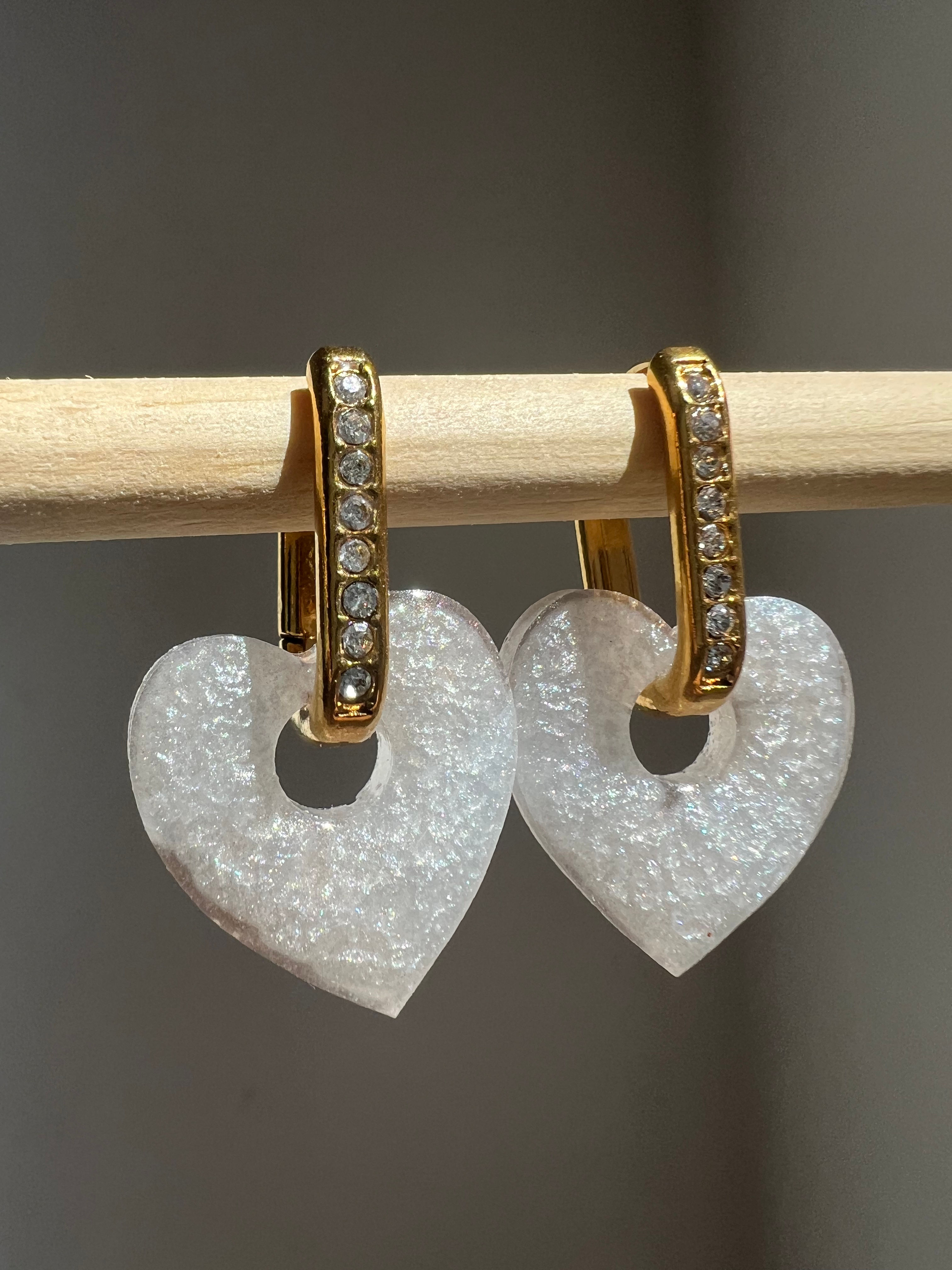 Cœurs blancs / beiges 