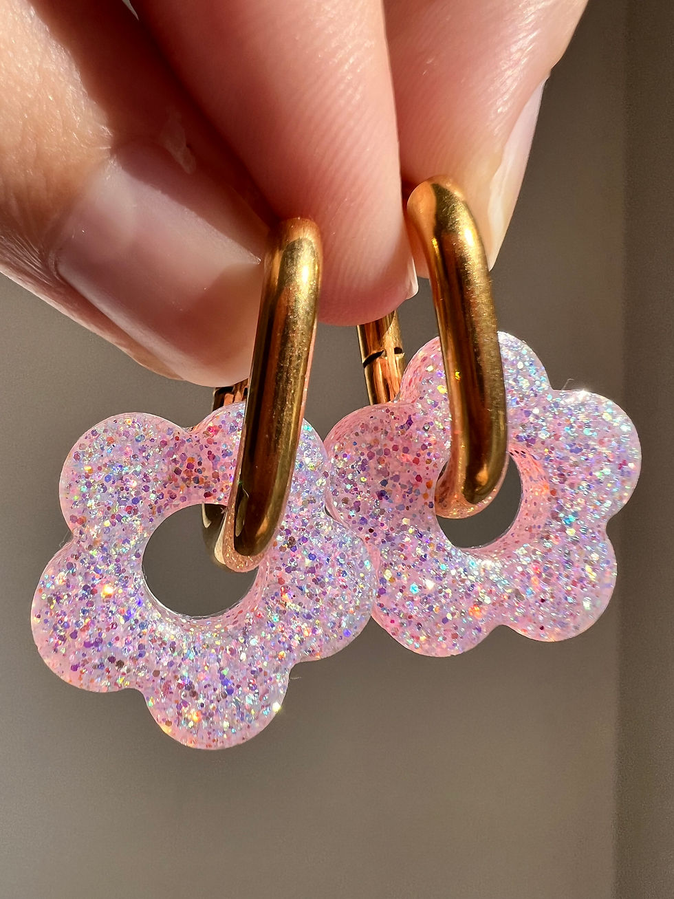 Pampille fleur rose bébé