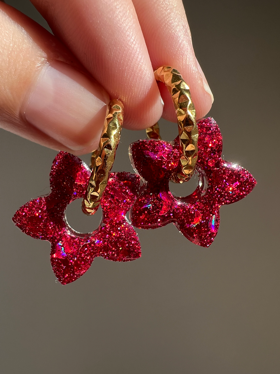 Pampille fleur de tiaré rose