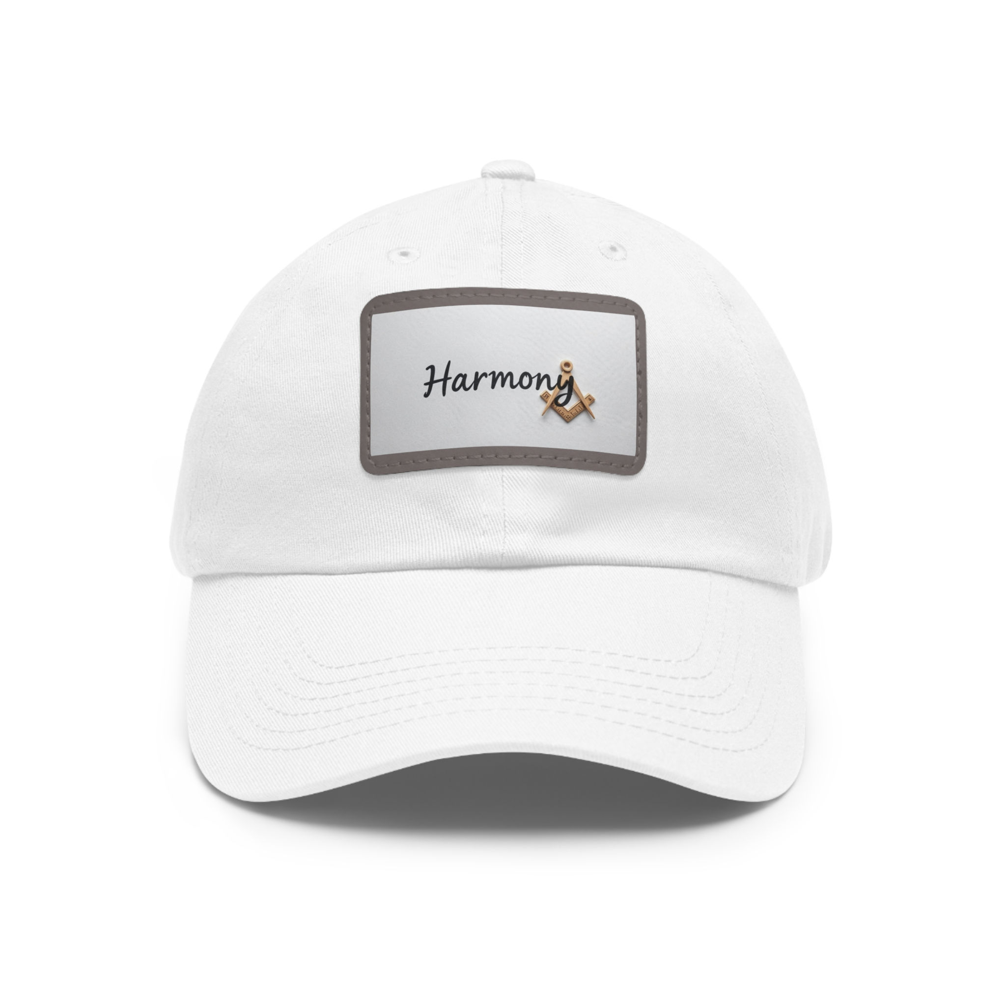 Dad Hat with Leather Patch (Rectangle)