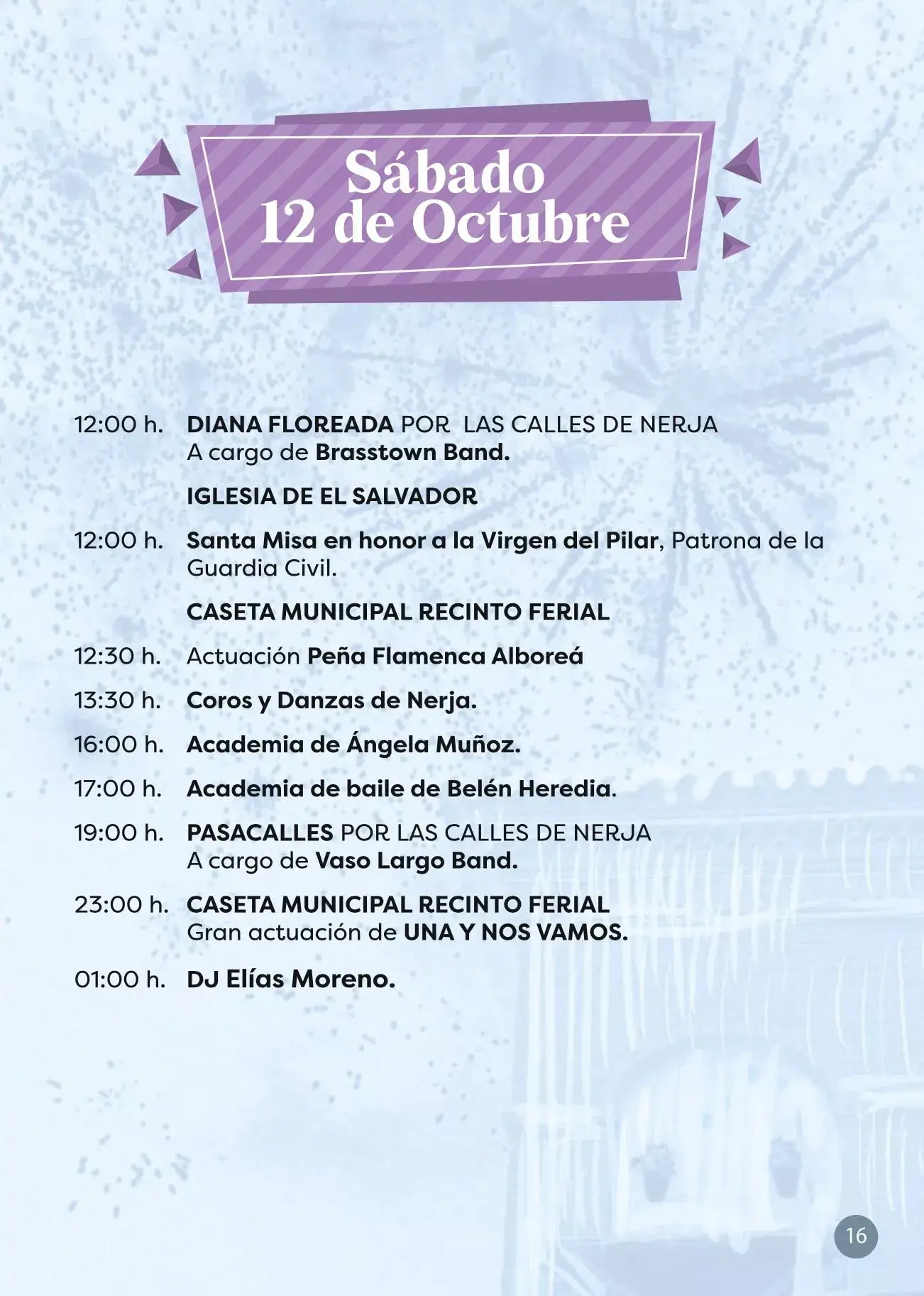 Program Nerja 12 oktober spanska