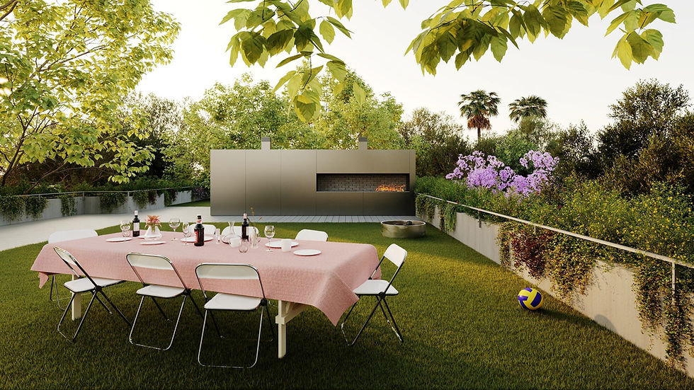 Exterior render of a first-prize housing project in Lomas de Zamora, Argentina