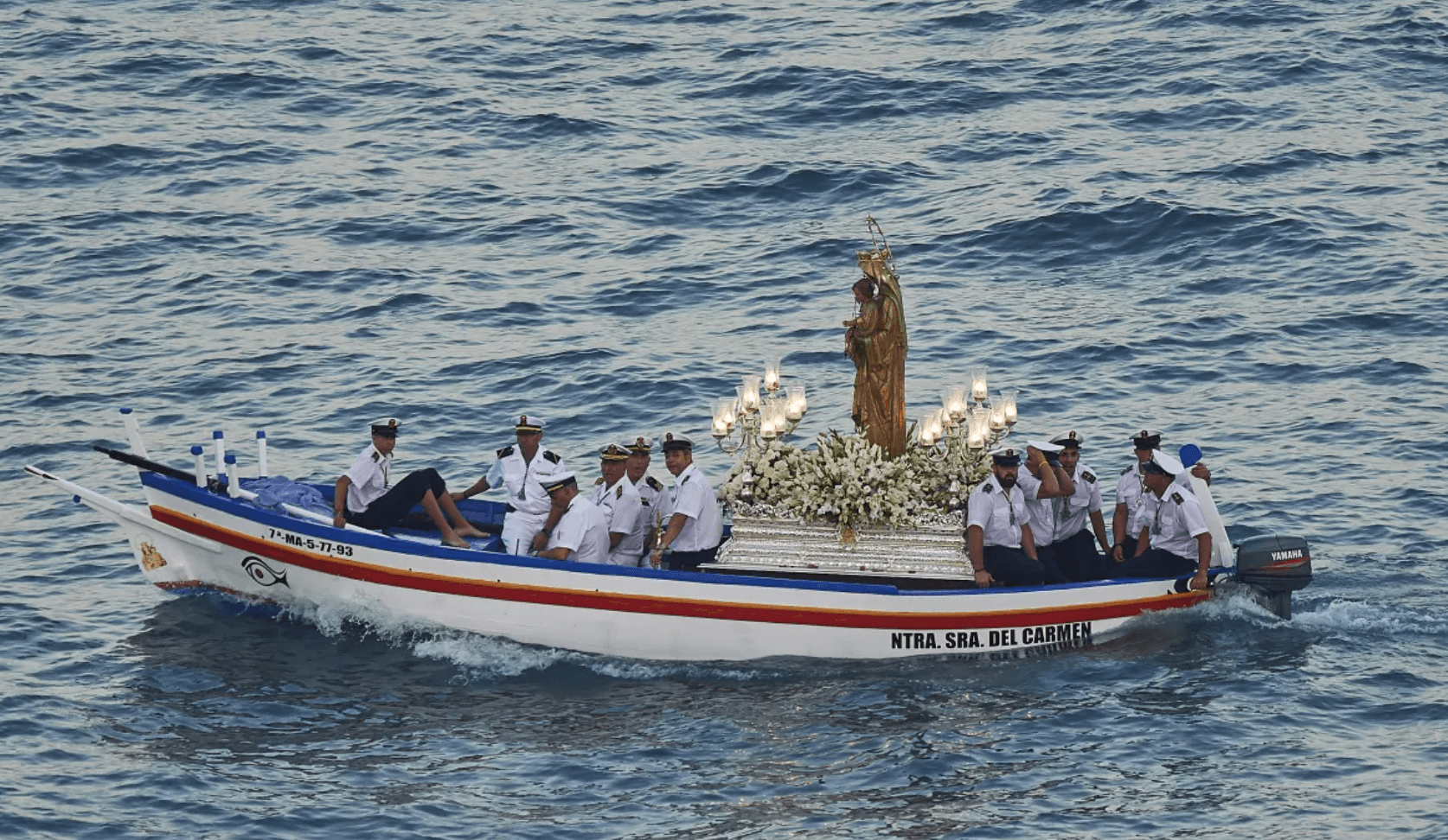 Jungfru Carmen procession Nerja 16 juli