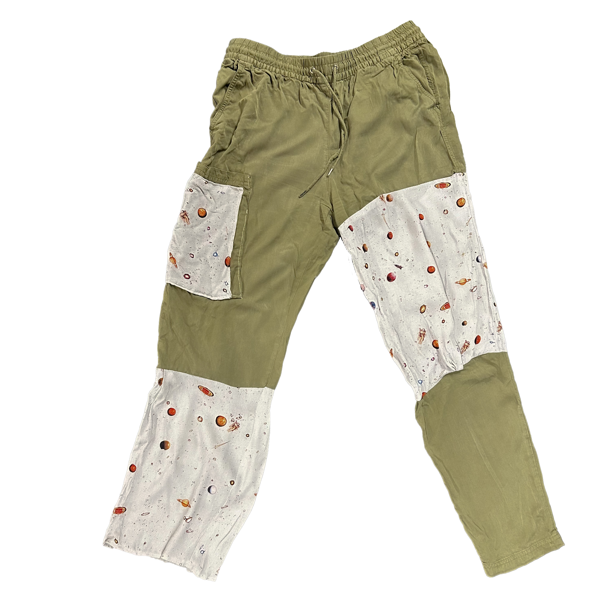 Upcycled Patchwork Drawstring Sweatpants