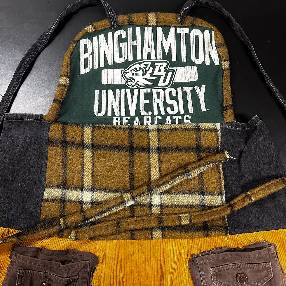 Thumbnail: Upcycled Patchwork Denim Apron | Bing University Bearcats