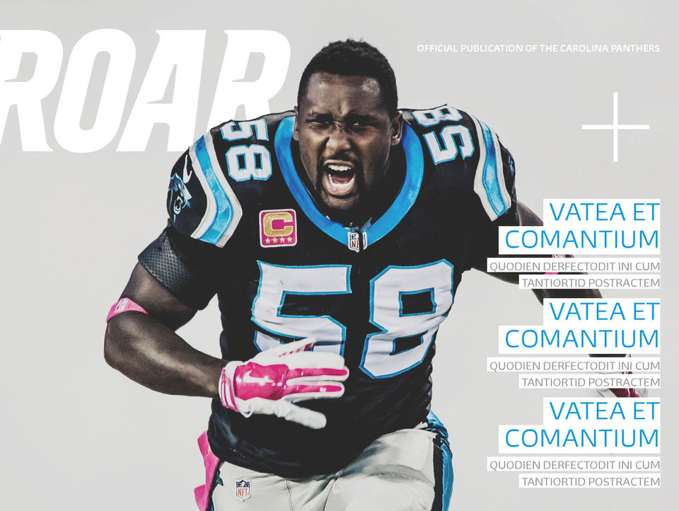 Carolina Panthers Roar Magazine Design