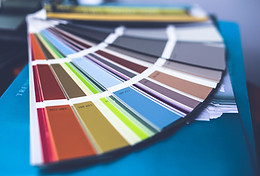 Paleta de colores de pintura