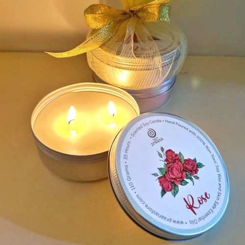 Rose Infused Aroma Candles Pranna
