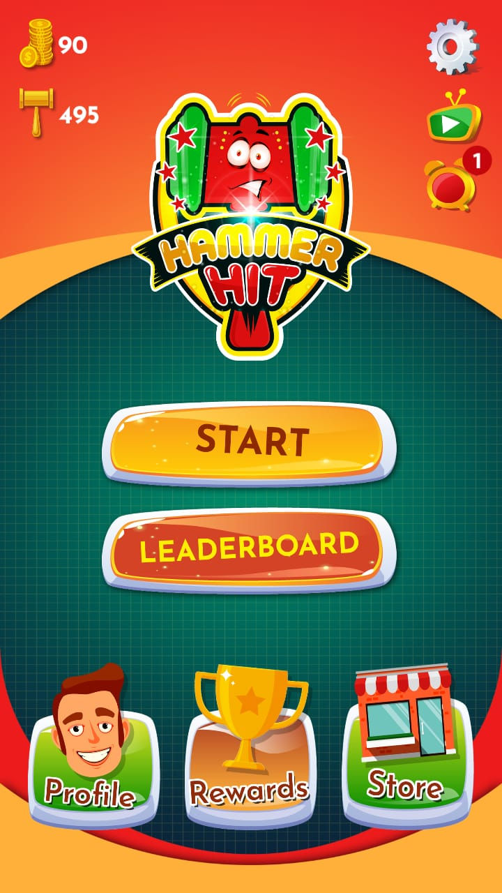 HammerHit Home Screen