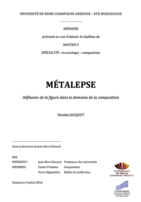 nicolas jacquot compositeur métalepse