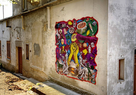 Stigliano community members share recipes and stories for We Are Here's larger-than-life artworks.