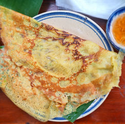 Ben Tre pancake, a popular local food in Mekong Delta