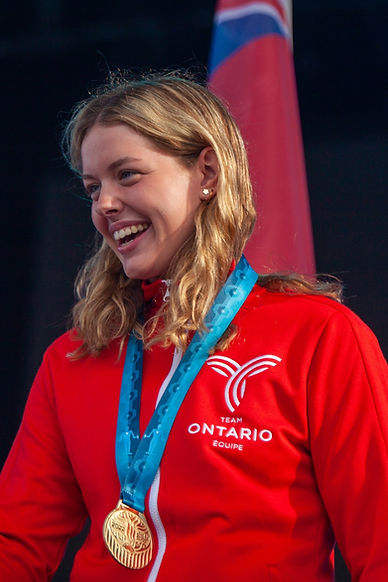 An athlete with a medal