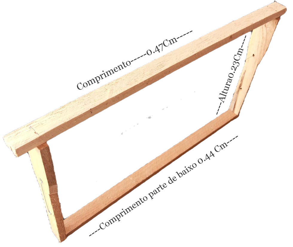 Caixilho de ninho padrão Langstroth com arame e ilhós, ideal para apicultura