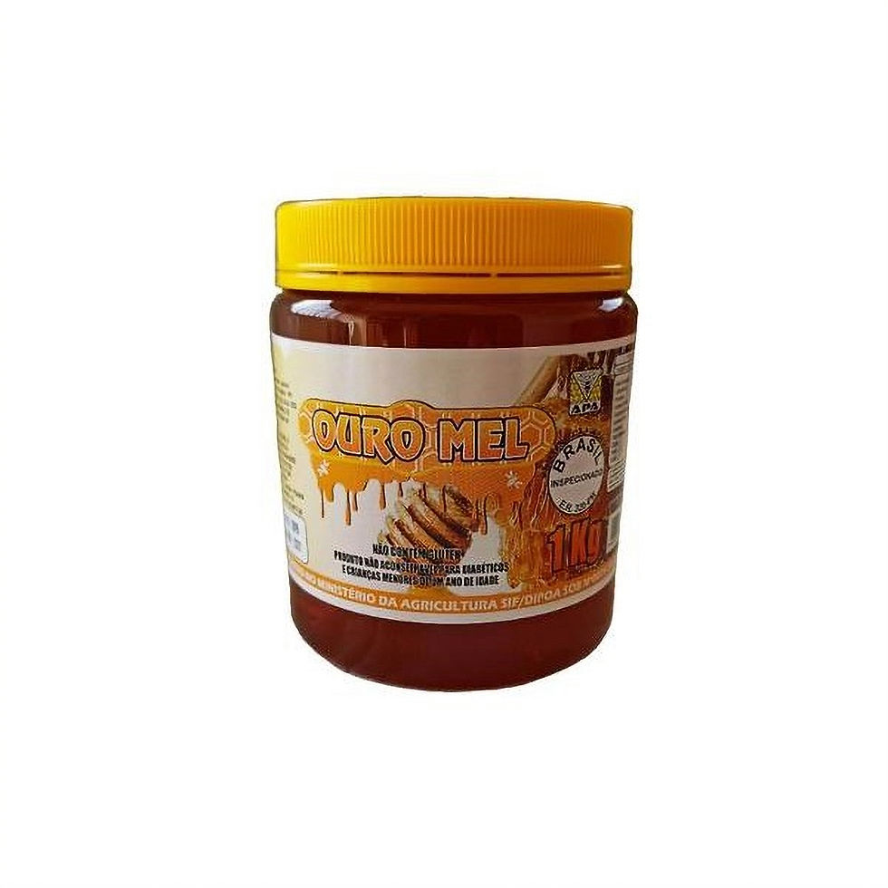 Mel Puro em Pote de 1kg - Pote com 1kg de mel fresco, extraído diretamente das colmeias, ideal para consumo diário