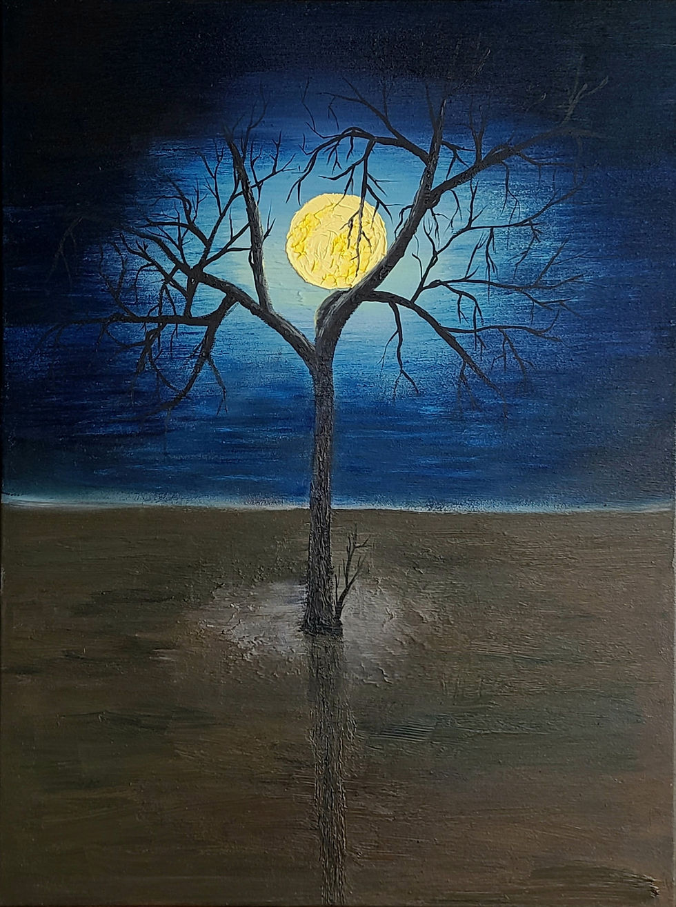 Abraxas Moon - 18 x 24, Oil on Canvas