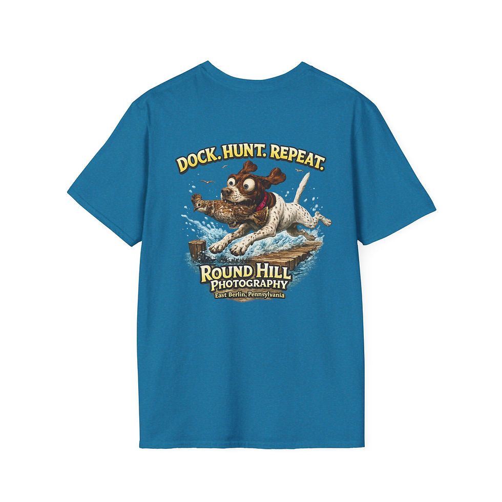 Thumbnail: DOCK. HUNT. REPEAT. Vintage Campfire Badge T-Shirt