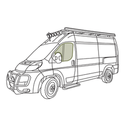 Van rear door storage panel