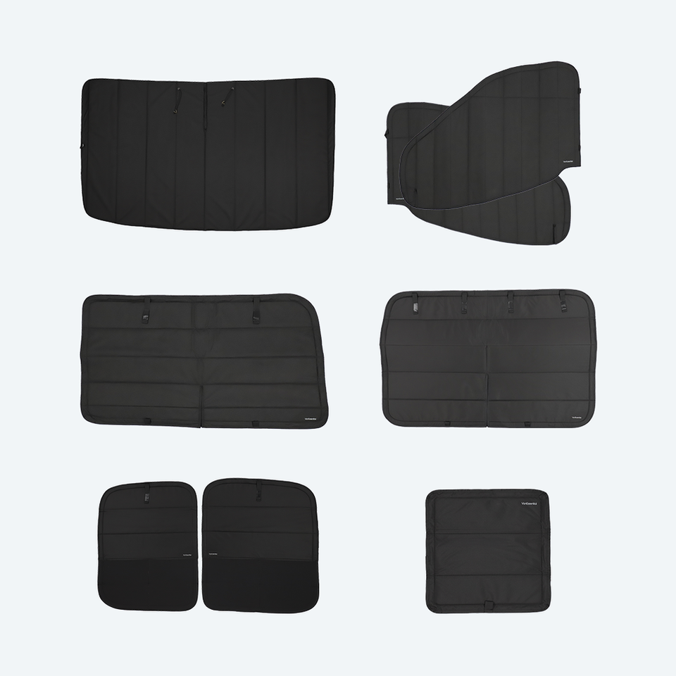 Black van window sunshades