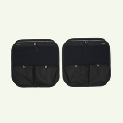 Two black Van Essential seat organizers with pockets