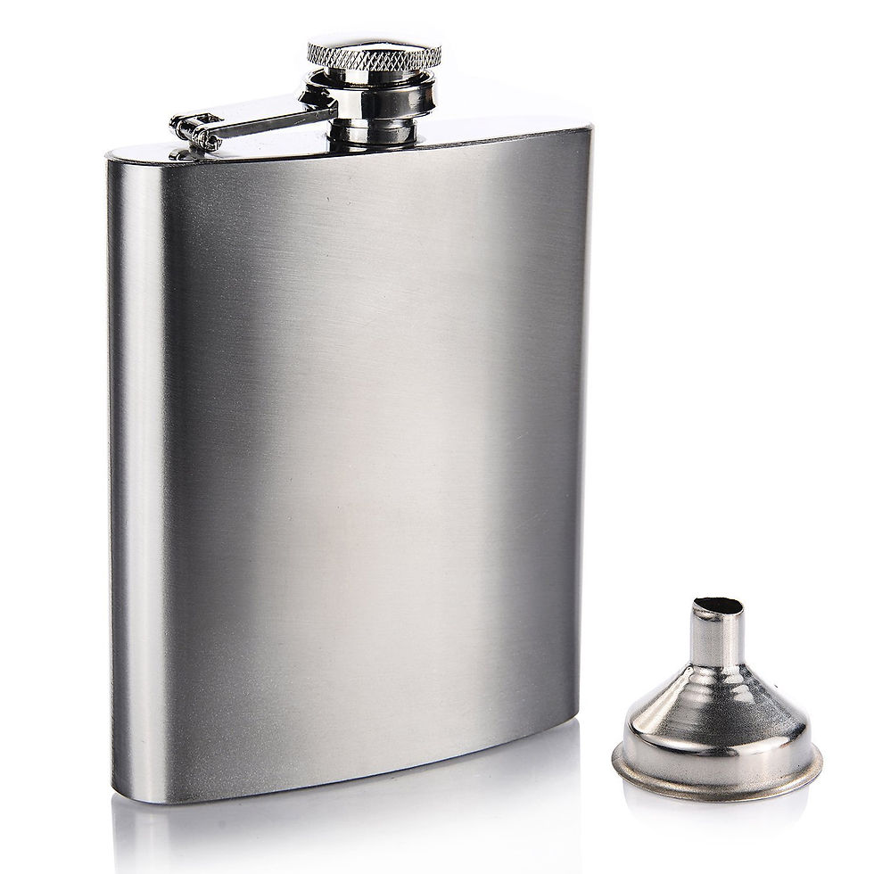 Thumbnail: LIHAO Stainless Steel Hip Flask and Funnel Set, 7 oz - Leak Proof