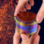 Thumbnail: Golden Bell 4-Piece 2" Herb Grinder Rainbow - Alloy