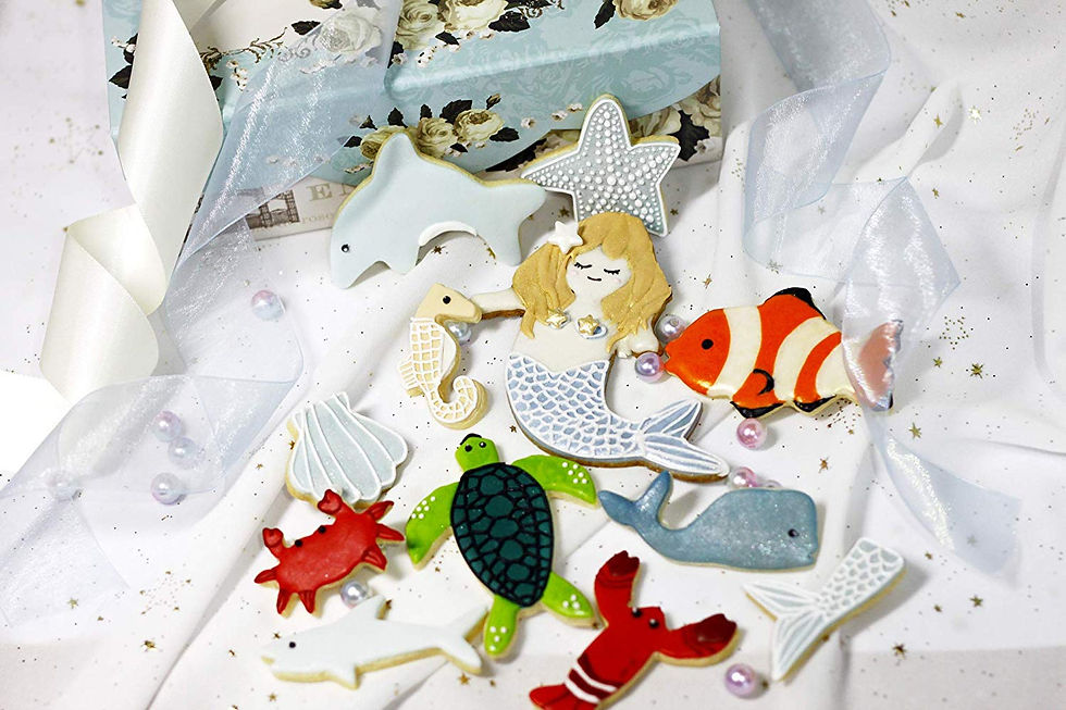 縮圖：GWHOLE Pack of 12 Sea Creature Cookie Cutter Set Ocean Themed for Kids