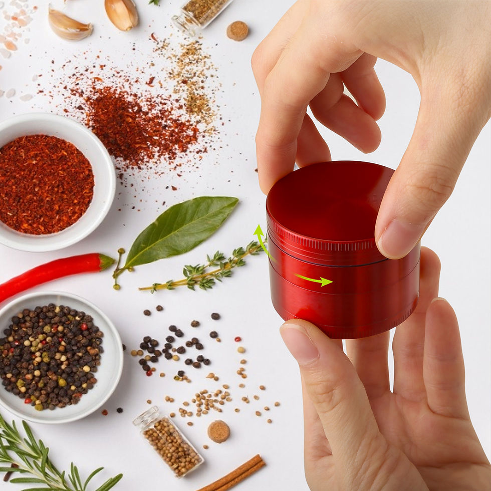 Thumbnail: Golden Bell 4-Piece 2" Herb Grinder Red Without LOGO - Alloy