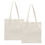 縮圖：White Canvas Bags 2 Pack, LEMESO Heavy Duty Cloth Shopping Bags-Reusable & Porta