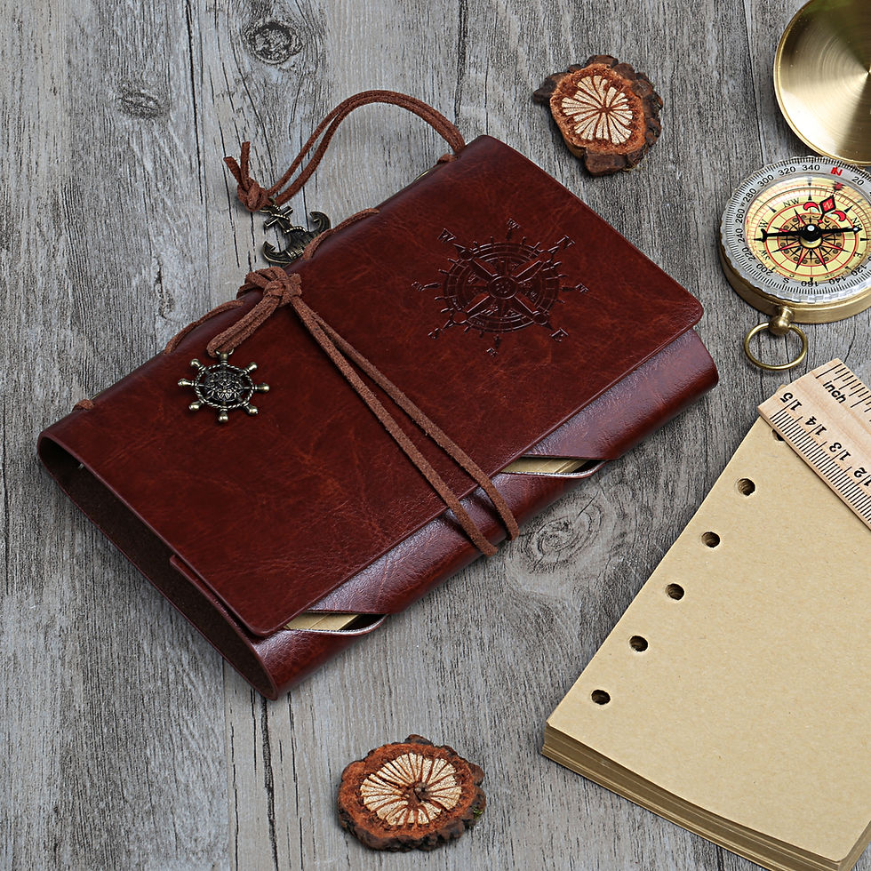 縮圖：Kesote Leather Journal Writing Notebook, Antique Classic Vintage Refillable Trav