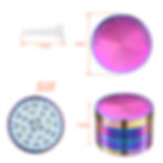 Thumbnail: Golden Bell 4-Piece 2" Herb Grinder Rainbow - Alloy