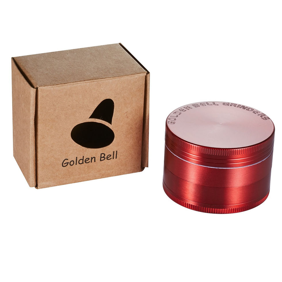 Thumbnail: Golden Bell 4-Piece 2" Herb Grinder Red - Alloy