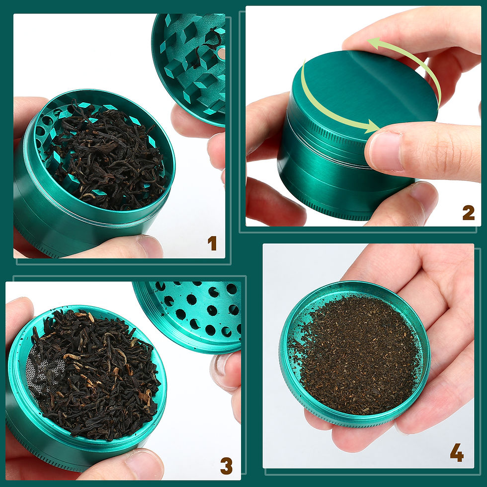 Thumbnail: Golden Bell 4-Piece 2" Herb Grinder Green - Alloy