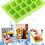 縮圖：Kesote Silicone Ice Cube Tray, Ice Cube Mould with Non-Slip Lid for Water, Cockt