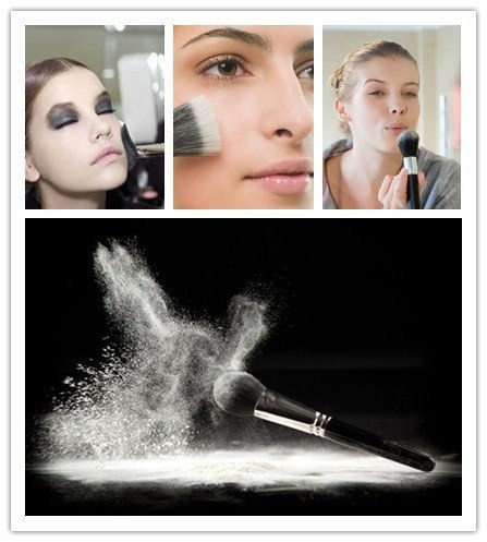 Thumbnail: LIHAO 10Pcs Professional Cosmetic Makeup Tool Kit Brush Set with Leather Bag (Bl