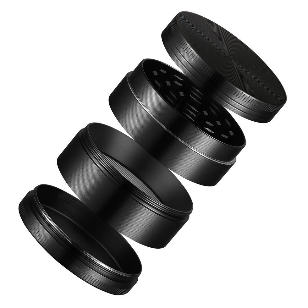 Thumbnail: Golden Bell 4-Piece 2" Herb Grinder Black Without LOGO - Alloy