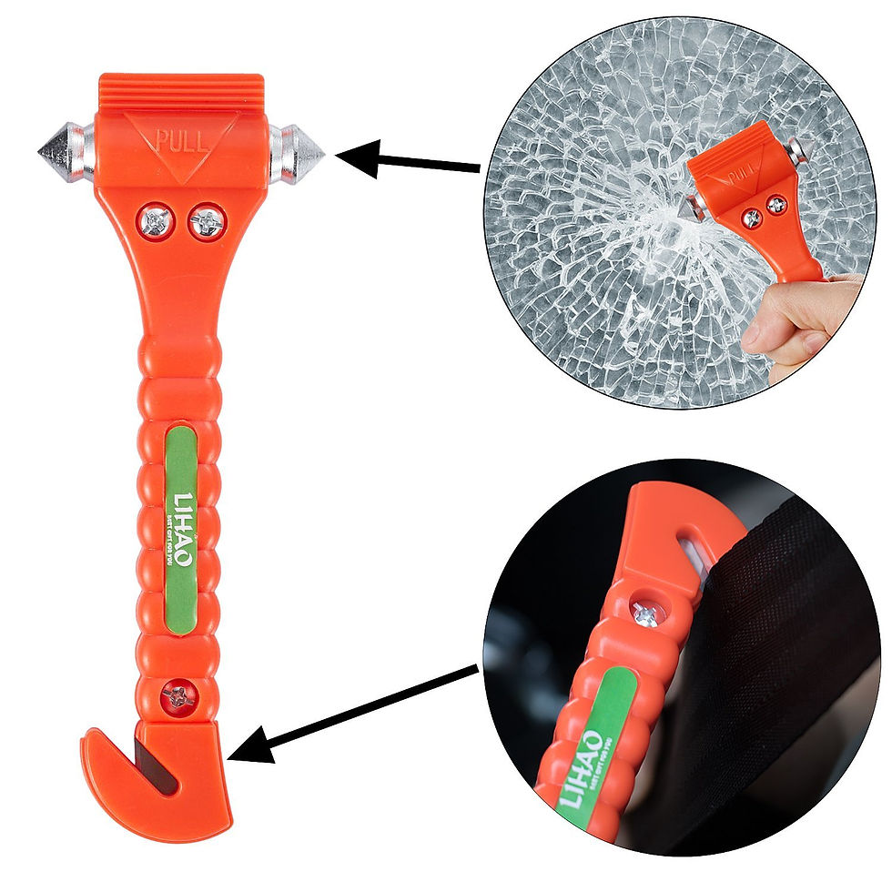 Thumbnail: LIHAO Car Hammer - Auto Safety Seatbelt Cutter Window Breaker