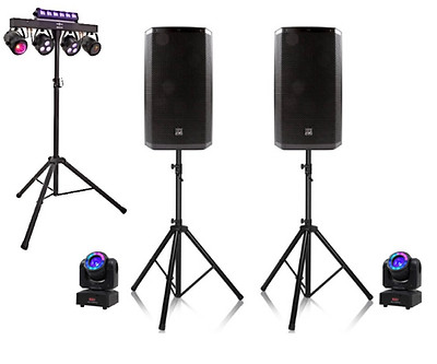 DJ equipment party lights and active PA speakers for hire in London