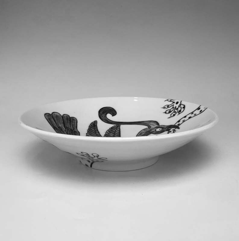 Thumbnail: 9.5" Cosmic Crow Bowl / black