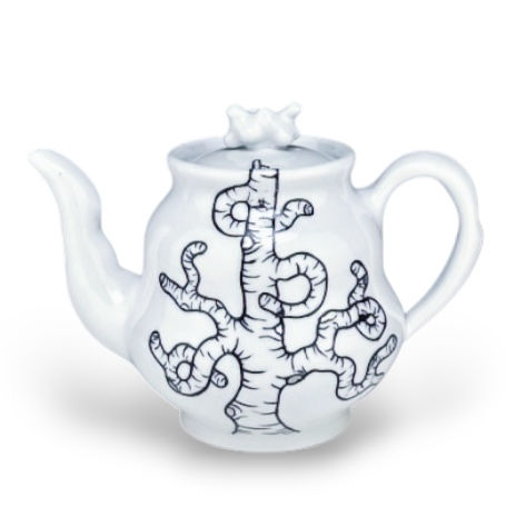 Tree Teapot / platinum