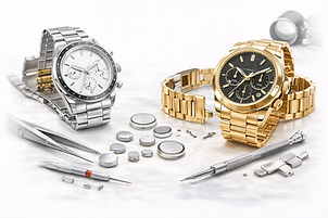 Watch battery replacement and watch repair tools with luxury watches in White Plains NY.
