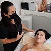 Licensed oncology esthetician providing a skincare consultation in Mount Vernon NY
