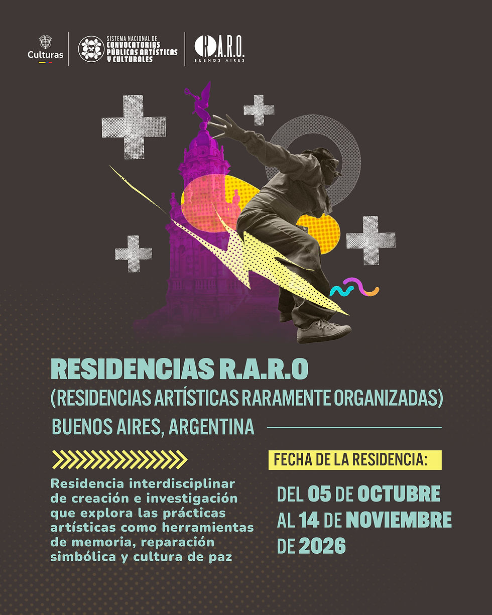 Estímulos del Ministerio de las Culturas de Colombia para participar en R.A.R.O. Buenos Aires