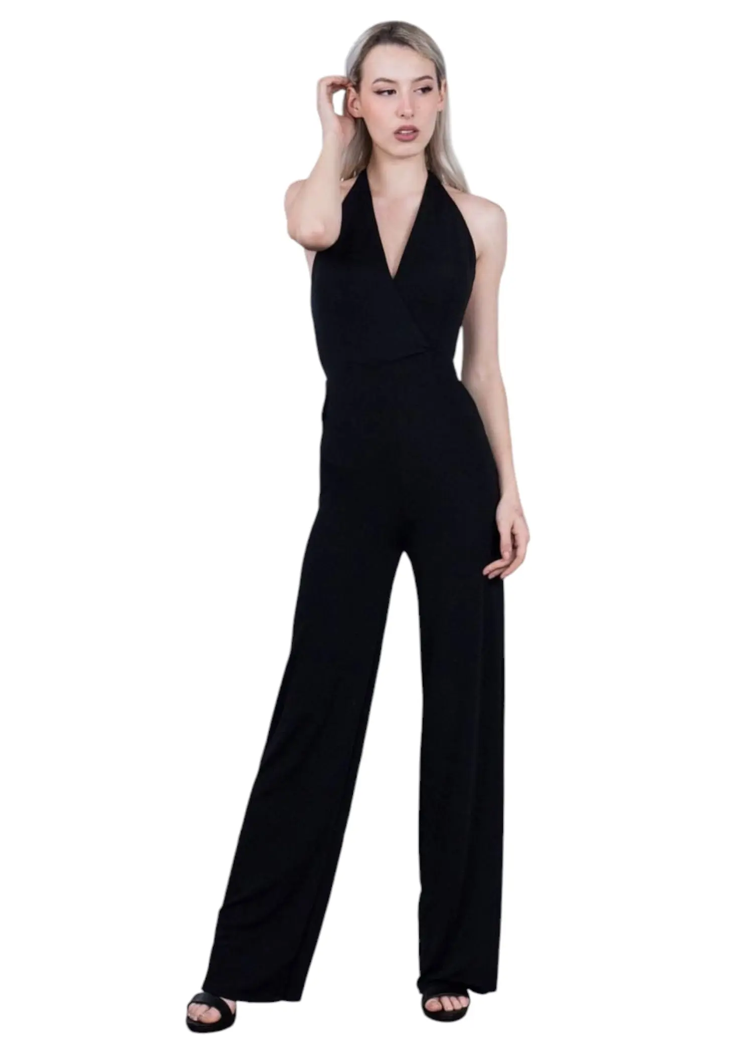 Mono maxi lurex atado cuello