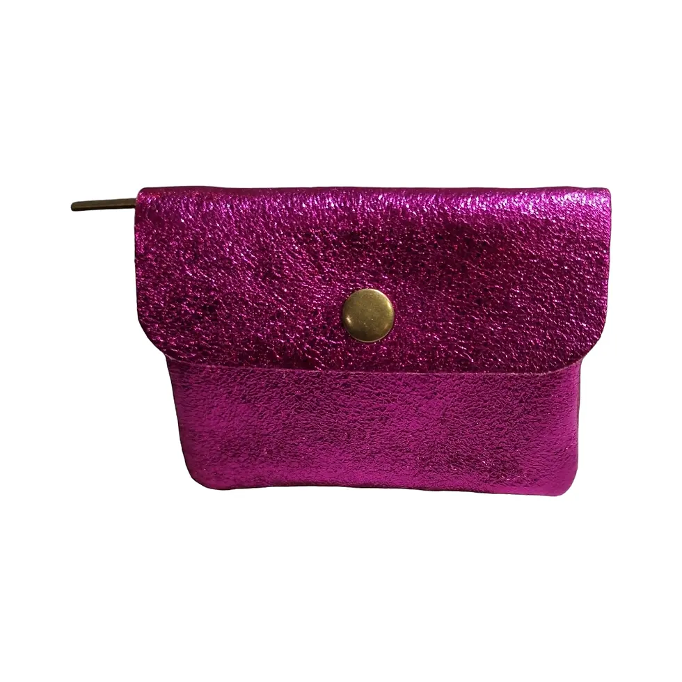 Miniatura: Monedero de piel purpurina 