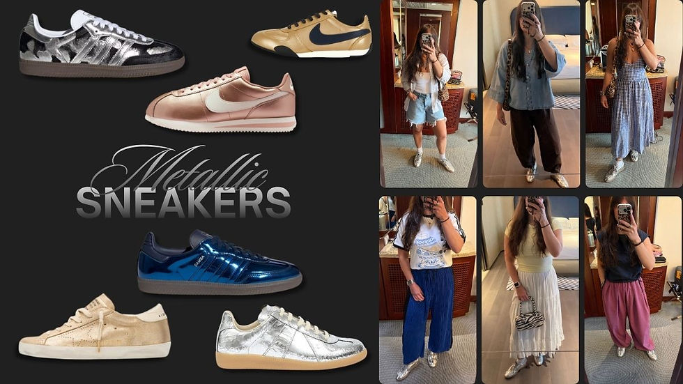 Metallic sneakers