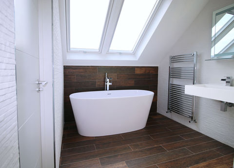 Loft conversion and garage conversion in Napsbury Park, St Albans by Inhabit Architecture.