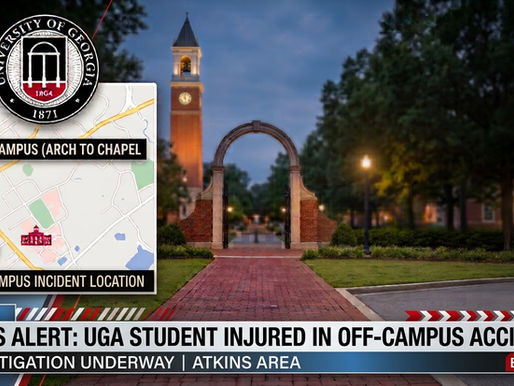 UGA student seriously injured in fall from apartment window
